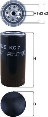 Топливный фильтр Mahle для DAF 85 1992-1996. Артикул KC 7