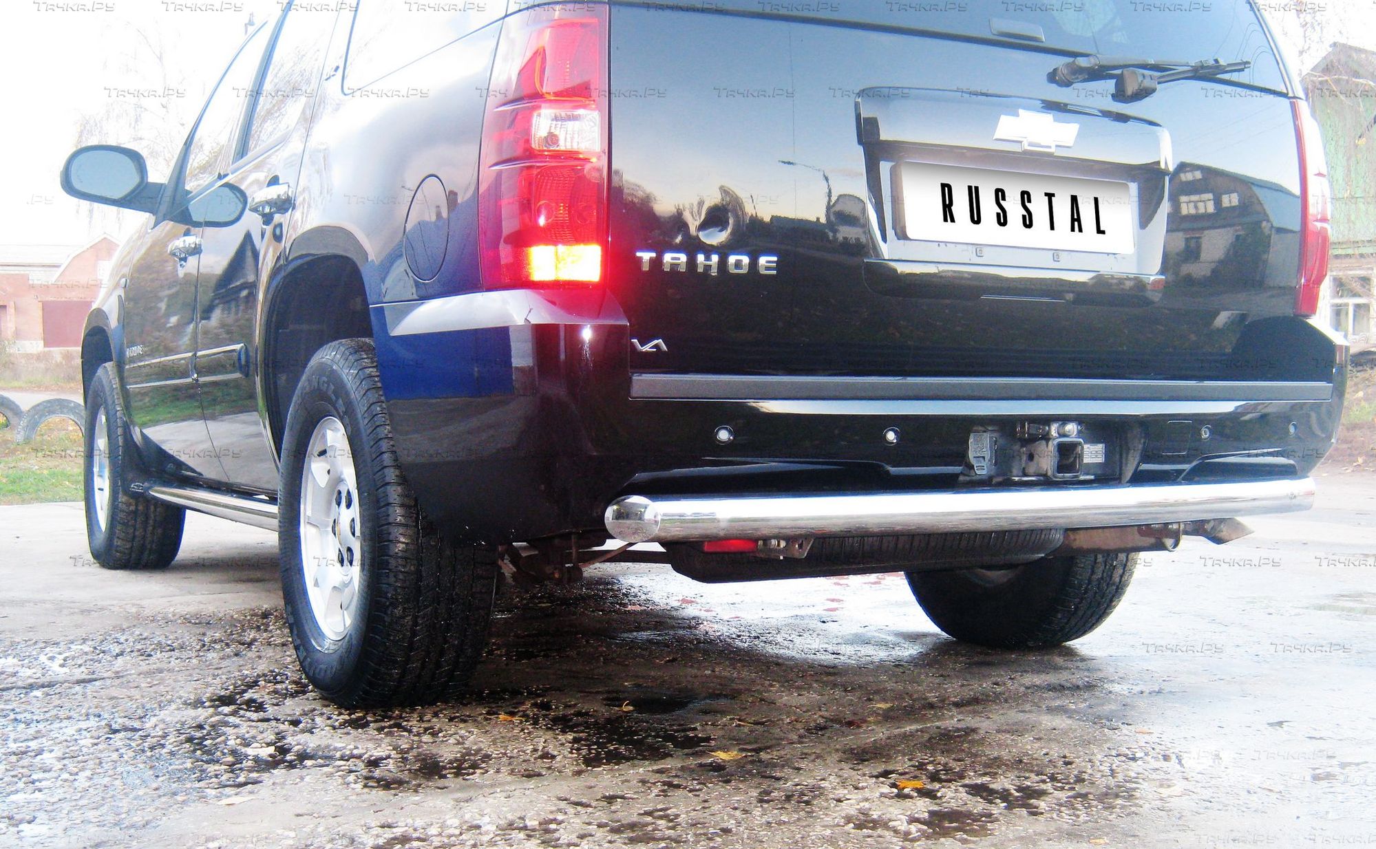 Защита RusStal заднего бампера d76 (дуга) для Chevrolet Tahoe III до рестайлинга 2006-2011. Артикул TCZ-000630