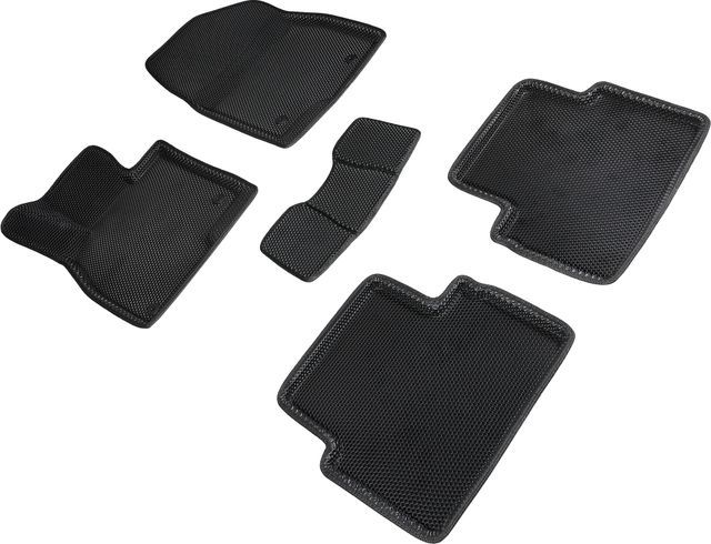 Коврики Seintex 3D EVA Соты для салона Mazda 3 III 2013-2018 ЧЕРНЫЕ. Артикул 95414