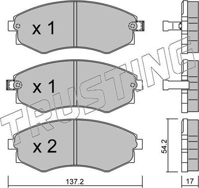 Тормозные колодки Trusting. Артикул 195.0
