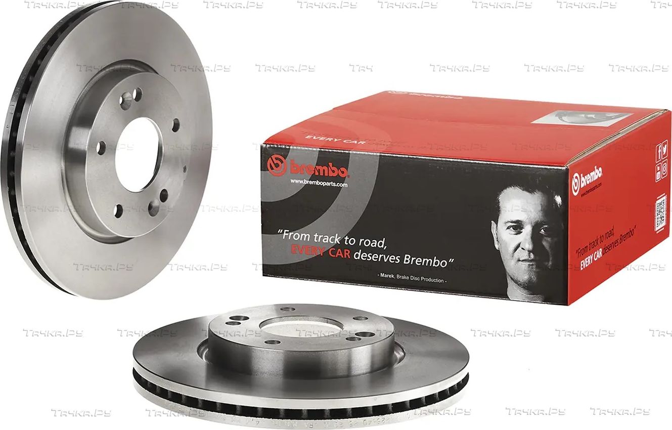 Тормозной диск Brembo передний для Kia Soul II 2014-2019. Артикул 09.9574.40