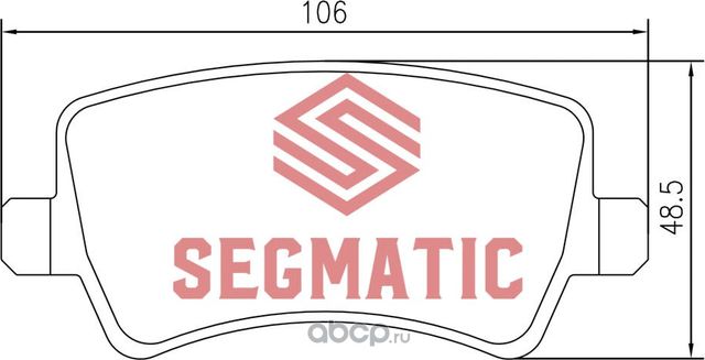 Колодки тормозные (Segmatic). Артикул SGBP2618