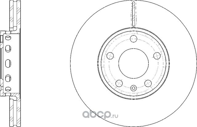 Диск тормозной вентилируемый (G-Brake). Артикул GR02088