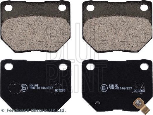 Тормозные колодки Blue Print задние для Subaru Impreza II 2000-2008. Артикул ADS74227