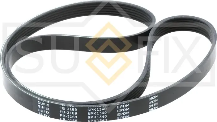 Ремень поликлиновый 6PK1340 (Sufix). Артикул FB-3169