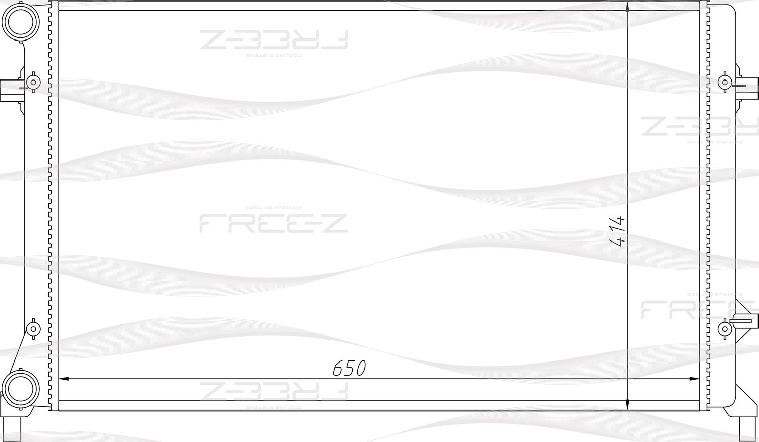 Радиатор AUDI A3/S3 03- 1.4-2.5/2.0D охлаждения (Free-Z). Артикул KK0207