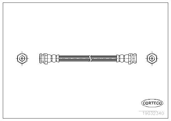 Тормозной шланг Corteco задний задний для Mazda Premacy I (CP) 1999-2005. Артикул 19032340