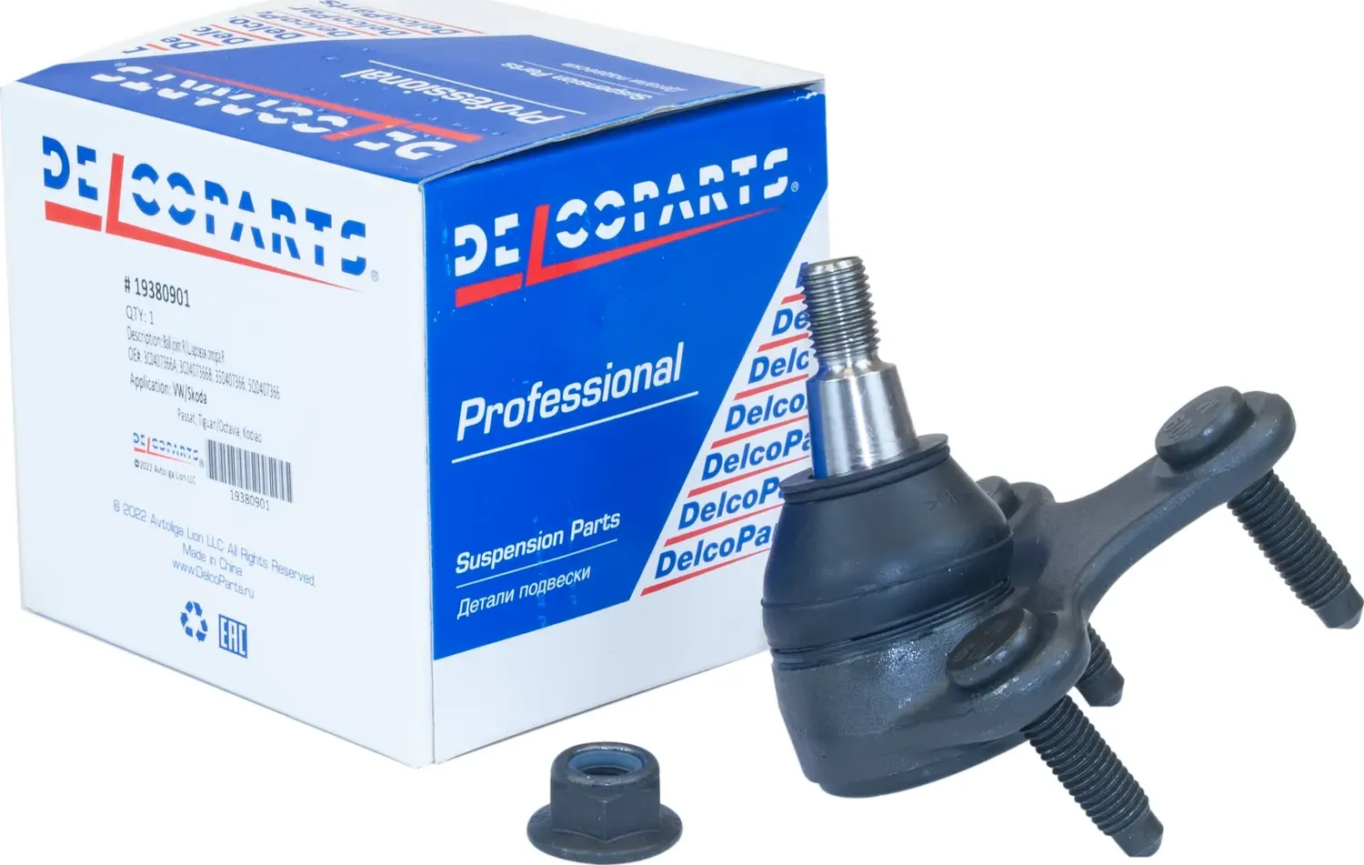 ШАРОВАЯ ОПОРА ПЕРЕДНЯЯ НИЖНЯЯ ПРАВАЯ (Delcoparts). Артикул 19380901