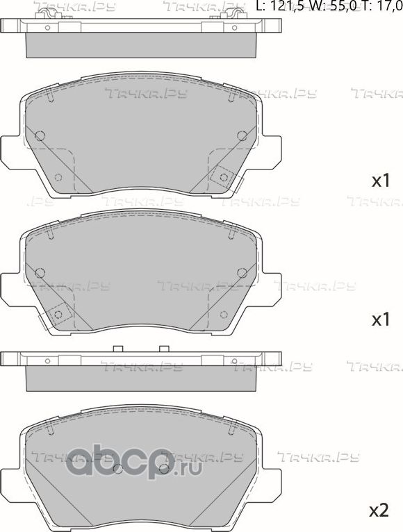 Колодки тормозные дисковые противоскрипная пластина в компл (Avantech). Артикул AV104