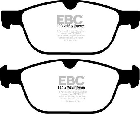 Тормозные колодки EBC Brakes. Артикул DP62018