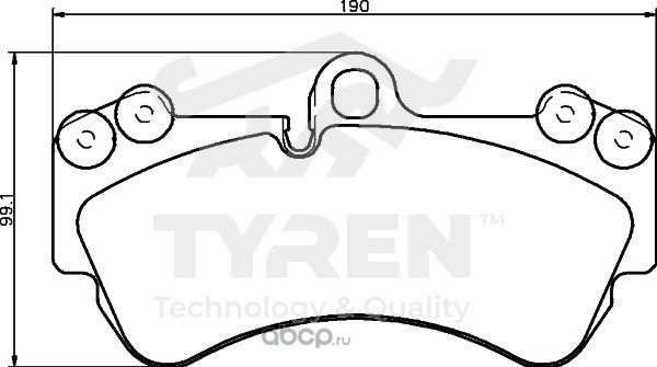 Колодки тормозные дисковые | перед | (Tyren). Артикул TYR1219721