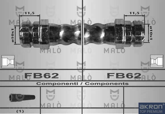 Тормозной шланг Malò. Артикул 80161