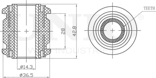 Сайлентблок поворотного кулака (Unio). Артикул RMP-20437