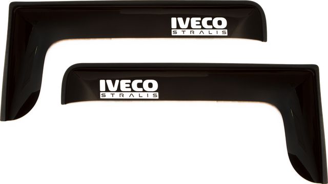 Дефлекторы REIN для окон (накладной скотч 3М) (2 шт.) Iveco Stralis 2007-2026 Дымчатый. Артикул REINWV843