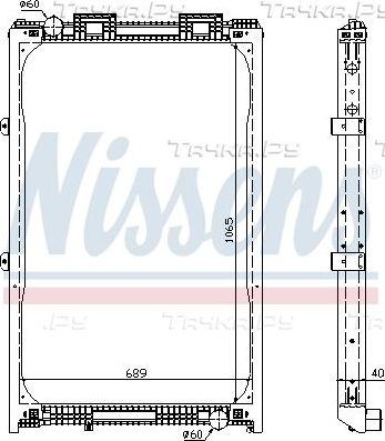 Радиатор охлаждения двигателя Nissens. Артикул 62872A
