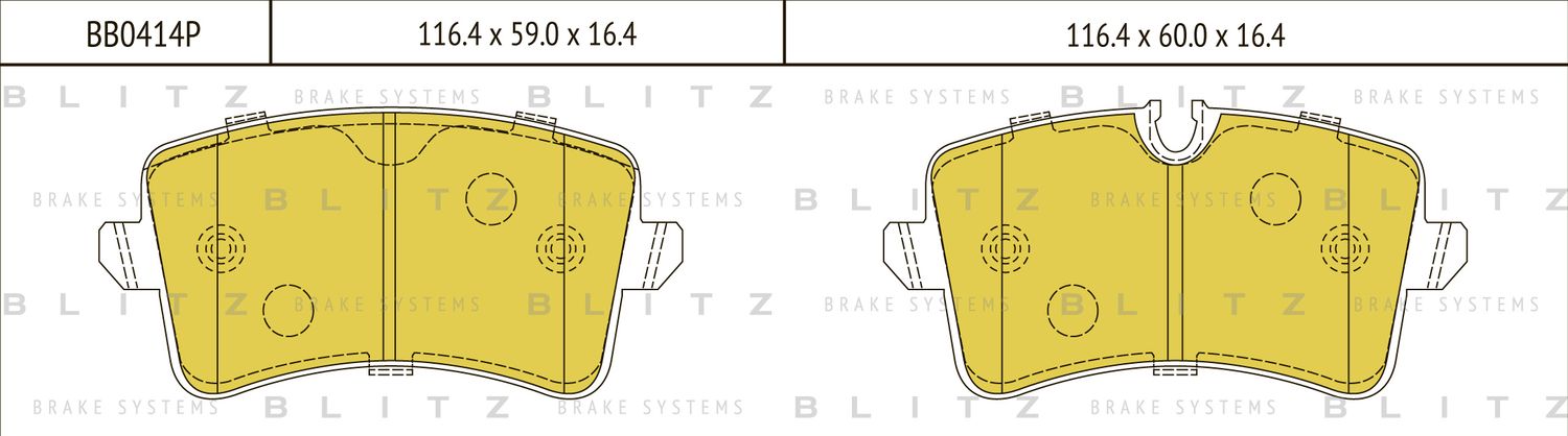 Колодки тормозные AUDI A6/A8 09- задн. (Blitz). Артикул BB0414P