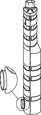 Глушитель (задняя часть) Dinex для Volvo  FMX 1998-2005. Артикул 80454