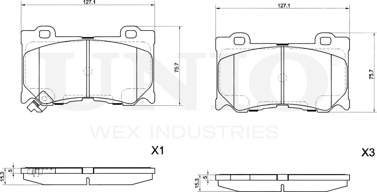 Колодки тормозные дисковые, комплект (Unio). Артикул BRP-20366