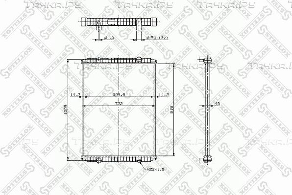 Радиатор охлаждения двигателя Stellox. Артикул 81-03310-SX