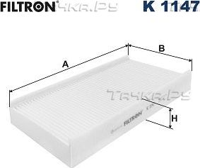 Салонный фильтр Filtron для Citroen C5 I 2004-2008. Артикул K 1147