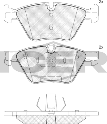 Тормозные колодки Icer. Артикул 181683-203