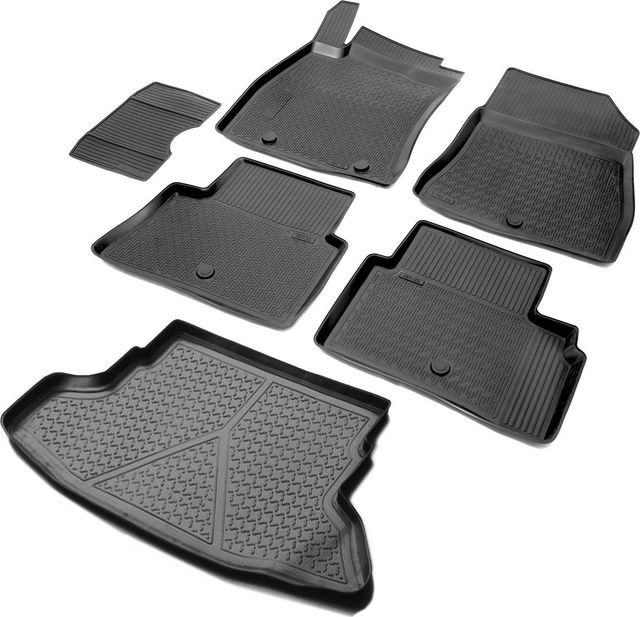 Комплект ковриков Rival для салона и багажника Nissan Juke I 2010-2014. Артикул K14102004-2