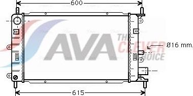 Радиатор охлаждения двигателя AVA. Артикул FD2150