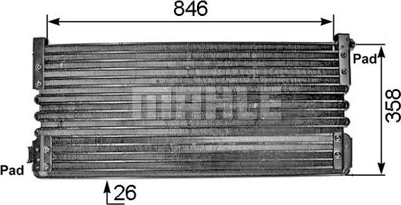 Радиатор кондиционера (конденсатор) Mahle Behr. Артикул AC 293 000S