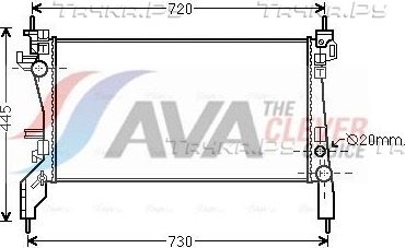 Радиатор охлаждения двигателя AVA ** CLEVER FIT **. Артикул FTA2380