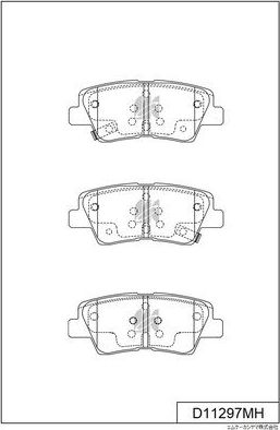 Тормозные колодки MK Kashiyama. Артикул D11297MH
