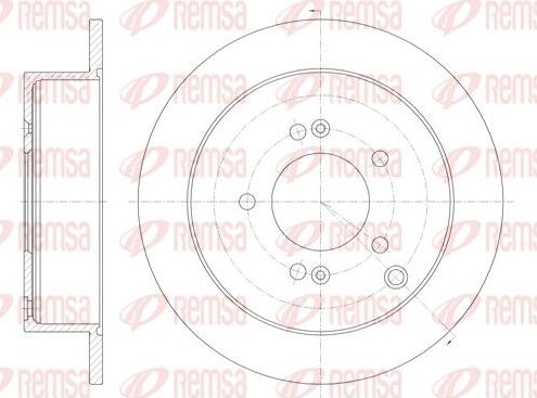 Тормозной диск Remsa задний для Kia Sportage III 2010-2016. Артикул 6756.00