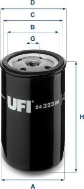 Топливный фильтр UFI. Артикул 24.323.00