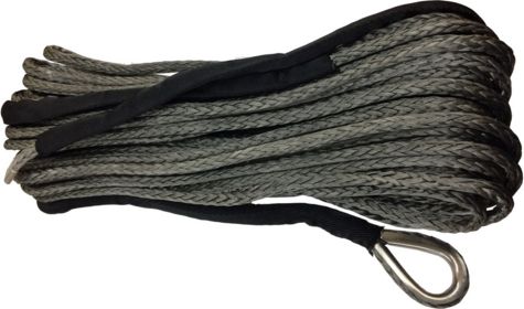 Трос синтетический Telawei 28 м х 12 мм (готовый) Черный. Артикул SR-12X28-GR