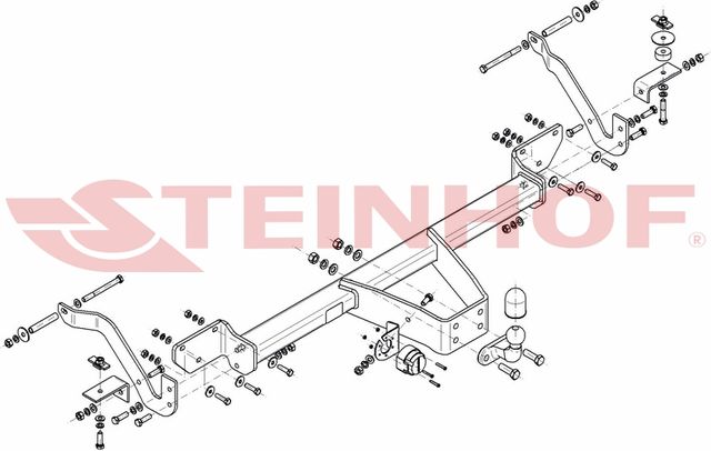 Фаркоп Steinhof для Fiat Ducato III шасси с продлённой загрузочной частью 2014-2026 Фланцевое крепление. Артикул F-067
