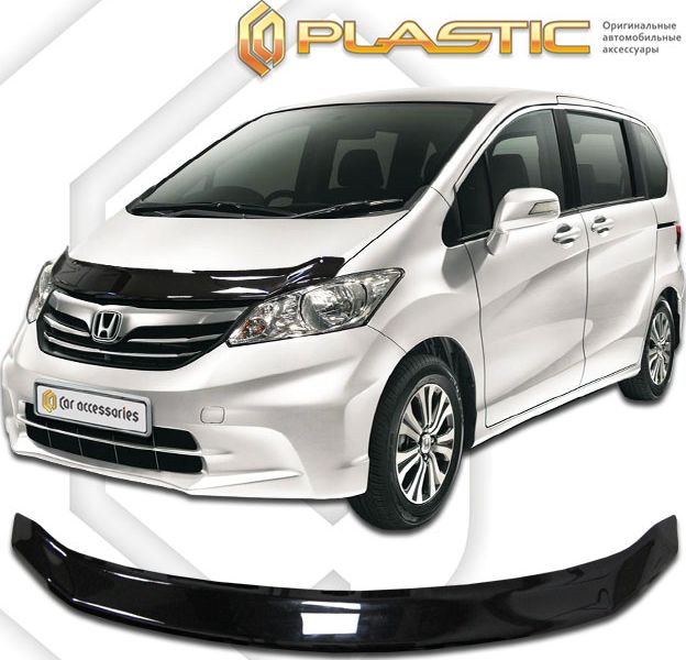 Дефлектор СА Пластик для капота (Classic черный) Honda Freed 2008–2011. Артикул 2010010107482