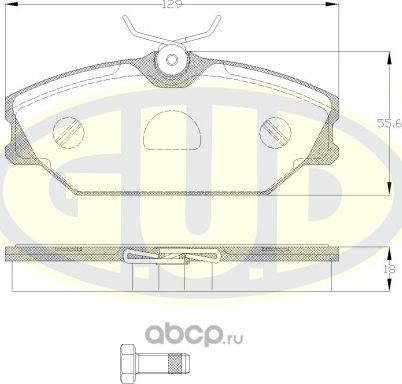 Тормозные колодки G.U.D.. Артикул GBP020800
