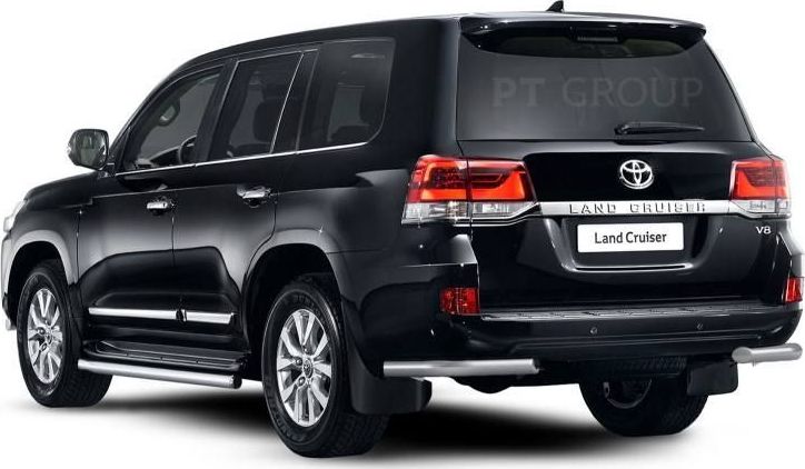 Защита PT Group заднего бампера угловая d63 (НПС) для Toyota Land Cruiser 200 рестайлинг 2015-2021. Артикул TLC220102