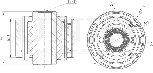 Сайлентблок рычага подвески (Unio). Артикул RMP-20487