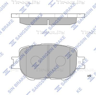 Тормозные колодки Sangsin Hi-Q передние для Lexus IS III 2013-2026. Артикул SP1566