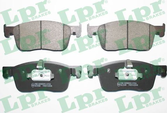 Тормозные колодки LPR передние для Citroen SpaceTourer I 2016-2026. Артикул 05P2030