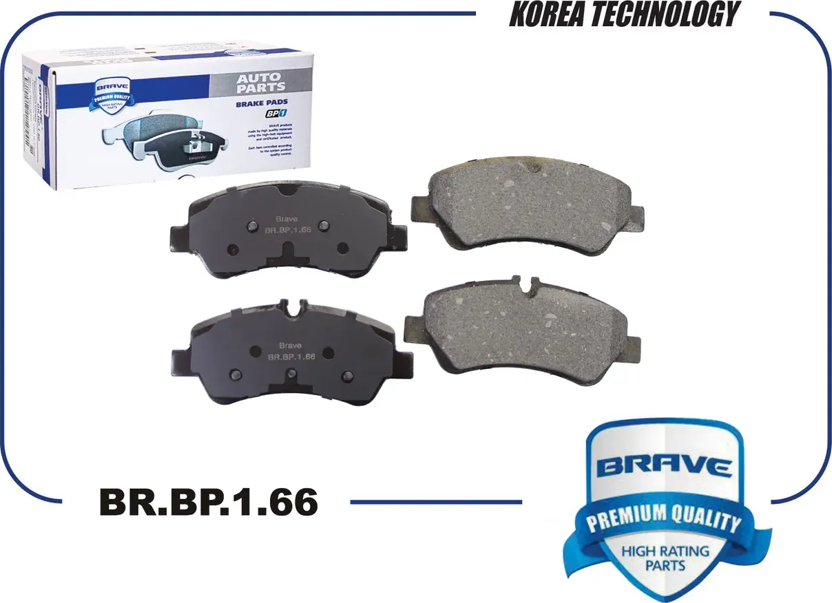 Колодка тормозная задняя диск. (Brave) Brave. Артикул BR.BP.1.66