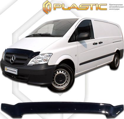 Дефлектор СА Пластик для капота (Classic черный) Mercedes-Benz VITO 2003-2014. Артикул 2010010107055