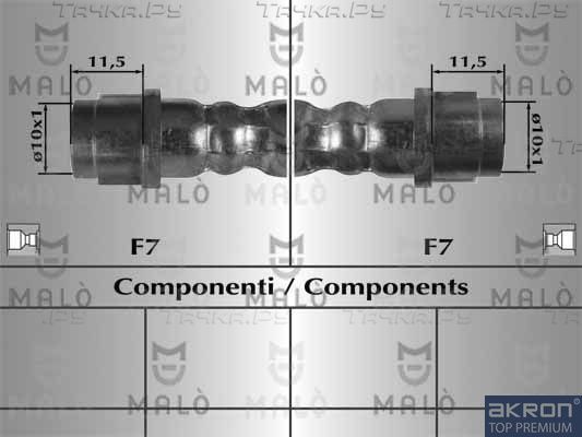 Тормозной шланг Malò. Артикул 80896