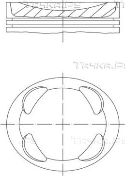 Поршень Mahle для Citroen C3 Picasso I 2009-2017. Артикул 081 PI 00104 000