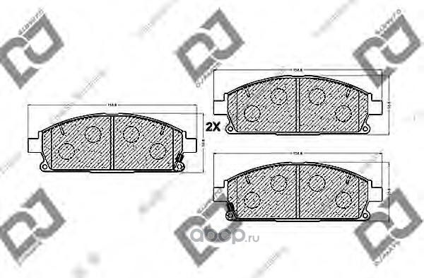 DJPARTS BP1034 (A-450WK,D1211,PF-2389) (DJ Parts). Артикул BP1034