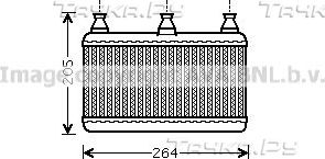 Радиатор отопителя (печки) AVA для Alpina B5 E60/61 2005-2010. Артикул BWA6341
