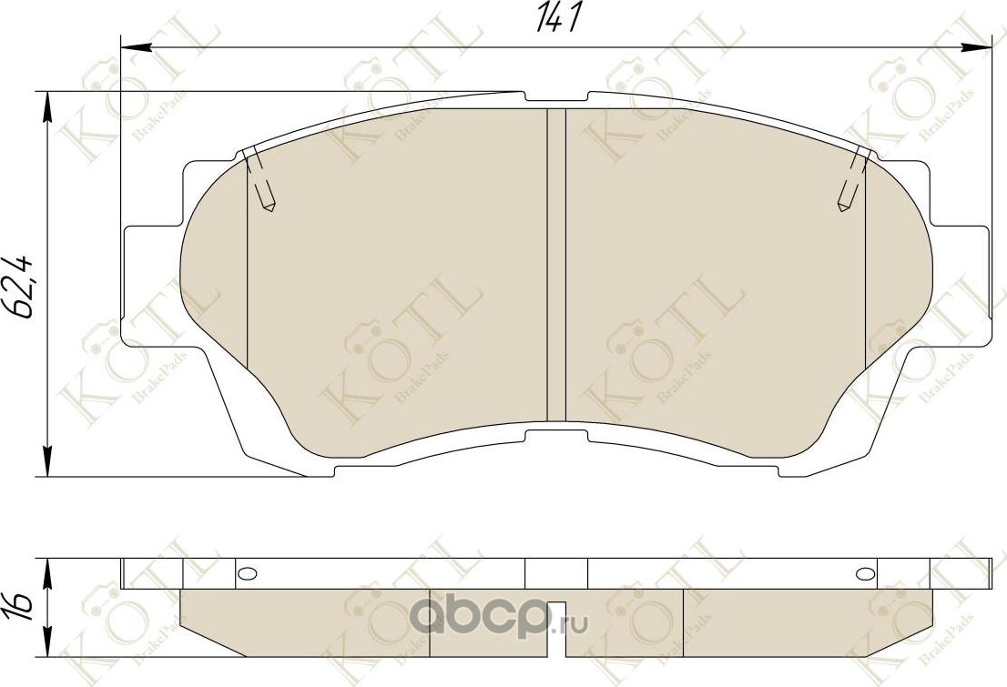 Колодки тормозные дисковые передние к-т LEXUS LS  TOYOTA ALTEZZA  CAMRY  CELICA (Kotl) Kotl. Артикул 3155kt
