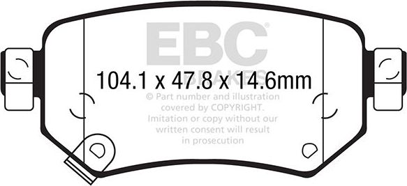 Тормозные колодки EBC Brakes. Артикул DP42287R