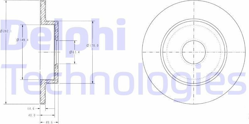 Тормозной диск Delphi. Артикул BG3761