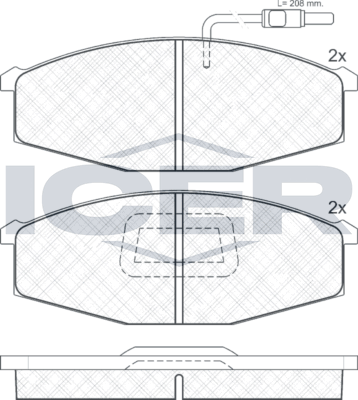 Тормозные колодки Icer для Nissan Patrol Y60 1986-1995. Артикул 140694